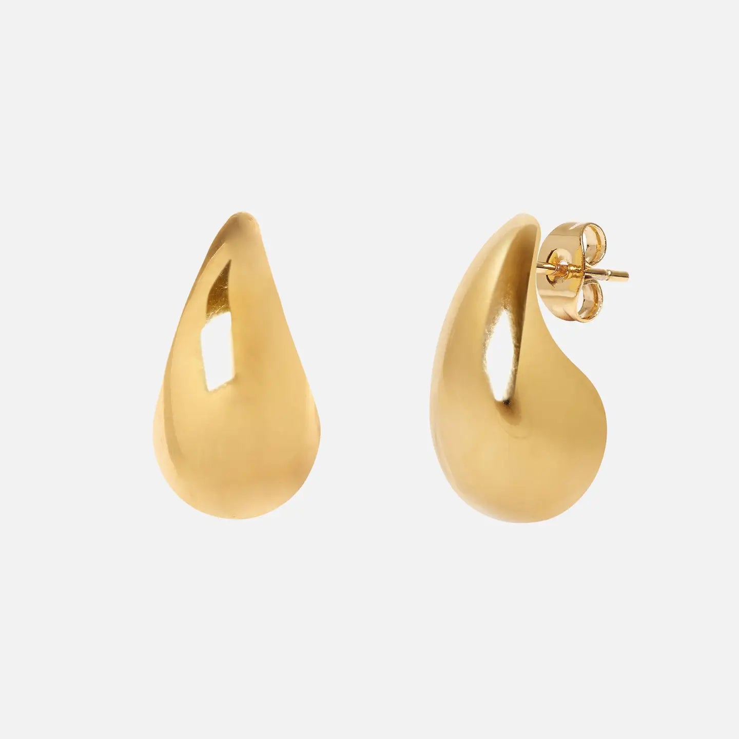 Current Large Waterproof Drop Earrings in Gold